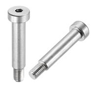 sourcing map 2 Pcs 304 Stainless Steel Shoulder Bolt 10mm Shoulder Dia 45mm Shoulder Length M8x1.25 Thread Hex Socket Shoulder Bolts for Hydraulic Injection Molding Machinery Industries
