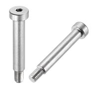 sourcing map 2 Pcs 304 Stainless Steel Shoulder Bolt 10mm Shoulder Dia 55mm Shoulder Length M8x1.25 Thread Hex Socket Shoulder Bolts for Hydraulic Injection Molding Machinery Industries
