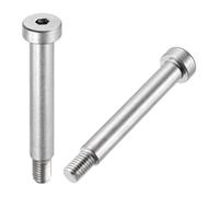sourcing map 2 Pcs 304 Stainless Steel Shoulder Bolt 10mm Shoulder Dia 60mm Shoulder Length M8x1.25 Thread Hex Socket Shoulder Bolts for Hydraulic Injection Molding Machinery Industries