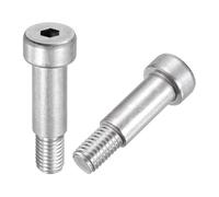 sourcing map 2 Pcs 304 Stainless Steel Shoulder Bolt 12mm Shoulder Dia 25mm Shoulder Length M10x1.5 Thread Hex Socket Shoulder Bolts for Hydraulic Injection Molding Machinery Industries
