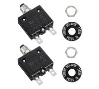 sourcing map 2 Pcs 30Amp Push Button Circuit Breaker,125/250V AC 50V DC Manual Reset Thermal Overload Protector Thermal Circuit Breaker for Industrial Auto Cars