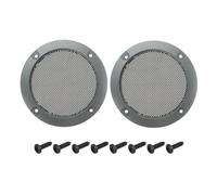 sourcing map 2 Pcs 3inch Black Speaker Grill Mesh Metal Woofer Guard Protector Dust Cover Iron Gray Decorative Circle ABS Frame with Screws for Home Audio Car Speaker Replacement