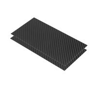 sourcing map 2 Pcs 3K Carbon Fiber Plate Panel Sheets, 200 x 100 x 0.5mm Carbon Fiber Board Plate Flexible for RC Aircraft, Model Car, Auto Parts (Twill Matte)