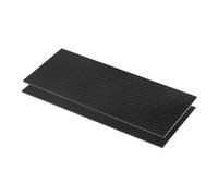 sourcing map 2 Pcs 3K Carbon Fiber Plate Panel Sheets, 250 x 100 x 2mm Carbon Fiber Board Plate Flexible for RC Aircraft, Model Car, Auto Parts (Twill Bright)