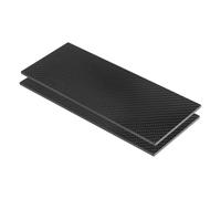 sourcing map 2 Pcs 3K Carbon Fiber Plate Panel Sheets, 250 x 100 x 4mm Carbon Fiber Board Plate Flexible for RC Aircraft, Model Car, Auto Parts (Twill Bright)