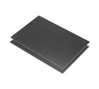 sourcing map 2 Pcs 3K Carbon Fiber Plate Panel Sheets, 300 x 200 x 2mm Carbon Fiber Board Plate Flexible for RC Aircraft, Model Car, Auto Parts (Twill Matte)
