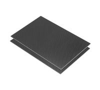 sourcing map 2 Pcs 3K Carbon Fiber Plate Panel Sheets, 300 x 200 x 3mm Carbon Fiber Board Plate Flexible for RC Aircraft, Model Car, Auto Parts (Twill Matte)