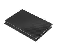 sourcing map 2 Pcs 3K Carbon Fiber Plate Panel Sheets, 300 x 200 x 4.5mm Carbon Fiber Board Plate Flexible for RC Aircraft, Model Car, Auto Parts (Twill Bright)