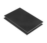 sourcing map 2 Pcs 3K Carbon Fiber Plate Panel Sheets, 300 x 200 x 5mm Carbon Fiber Board Plate Flexible for RC Aircraft, Model Car, Auto Parts (Twill Bright)
