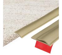 sourcing map 2 Pcs 3meters x 33mm x 5.5mm Carpet to Tile Transition Strip, Self-Adhesive Carpet Edge Strip, TPE Gap Cover, Laminate Edge Trim for Uneven Surfaces, Brown