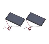 sourcing map 2 Pcs 4.5V 0.36W 80mA Mini Solar Panels, Small Polycrystalline Solar Cell Panel with 2 Cable for DIY Electric Toy Materials Kits Charger, 77.5mm x 40.5mm