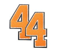 sourcing map 2 Pcs 4.7" Orange 4" Chenille Number Patches, Chenille Iron-on Number Patches for DIY Jackets Backpacks Hats Jeans Embroidered Applique 2026 Graduation Decor, Terry