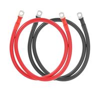 sourcing map 2 PCS 4 AWG Gauge Battery Cable Wire 3FT Length 5/16" Diameter Positive and Negative Copper Alternator Connector Extender with SC Terminals for Car RV Golf Cart Marine, Red Black