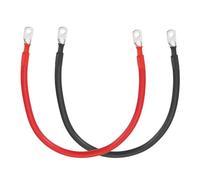 sourcing map 2 PCS 4AWG Gauge Battery Cable Wire 1.5FT Length 5/16" Diameter Positive and Negative Copper Alternator Connector with US standard O-ring for Car RV Golf Cart Marine, Red Black