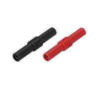 sourcing map 2 Pcs 4mm Banana Plug Coupler, Female to Female Banana Jack Socket Connector, Banana Extension Adapter for Speaker Wire, Audio Video Cable, Black&Red