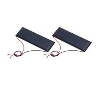 sourcing map 2 Pcs 5.5V 0.33W 60mA Mini Solar Panels, Small Polycrystalline Solar Cell Panel with 2 Cable for DIY Electric Toy Materials Kits Charger, 90mm x 30mm