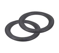 sourcing map 2 Pcs 5 Inch Foam Speaker Edge Surround Rings 85x130mm(IDxOD) Perforated Subwoofer Rings Replacement Parts for Speaker Repair or DIY,Black