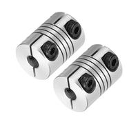 sourcing map 2 Pcs 5 to 5mm Flexible Shaft Coupling 20mm Length 15 Diameter Clamp Shaft Coupler Aluminum Alloy Joint Connector Stepper Motor Coupler for 3D Printer CNC Machine DIY Encoder