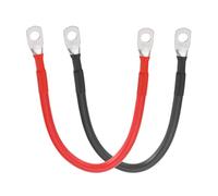 sourcing map 2 PCS 6AWG Gauge Battery Cable Wire 1FT Length 5/16" Diameter Positive and Negative Copper Alternator Connector with US standard O-ring for Car RV Golf Cart Marine, Red Black