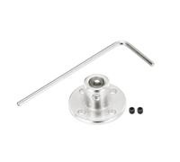 sourcing map 2 Pcs 6mm Flange Coupling Connector Rigid Guide Model Coupler Accessory Shaft Axis Fittings with Mini Hex Wrench and Fastening Screw for DIY RC Model Motor,Silver