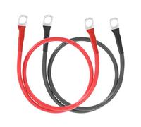 sourcing map 2 PCS 8 AWG Gauge Battery Cable Wire 2FT Length 3/8" Diameter Positive and Negative Copper Alternator Connector Extender with SC Terminals for Car RV Golf Cart Marine, Red Black