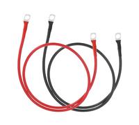sourcing map 2 PCS 8 AWG Gauge Battery Cable Wire 3FT Length 3/8" Diameter Positive and Negative Copper Alternator Connector Extender with SC Terminals for Car RV Golf Cart Marine, Red Black