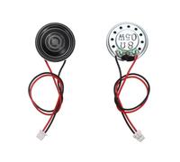 sourcing map 2 Pcs 8 Ohm Small Speaker, 0.5W 20mm Diameter Metal Shell Round Magnet Tiny Speaker with 100mm Terminal Wire Micro Internal for DVD, EVD, Mini Home Audio Loudspeaker