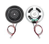 sourcing map 2 Pcs 8 Ohm Small Speaker, 0.5W 40mm Diameter Metal Shell Round Magnet Tiny Speaker with 100mm Terminal Wire Micro Internal for DVD, EVD, Mini Home Audio Loudspeaker