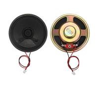 sourcing map 2 Pcs 8 Ohm Small Speaker, 0.5W 57mm Diameter Metal Shell Round Magnet Tiny Speaker with 100mm Terminal Wire Micro Internal for DVD, EVD, Mini Home Audio Loudspeaker