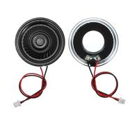 sourcing map 2 Pcs 8 Ohm Small Speaker, 1W 36mm Diameter Metal Shell Round Magnet Tiny Speaker with 100mm Terminal Wire Micro Internal for DVD, EVD, Mini Home Audio Loudspeaker