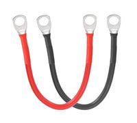 sourcing map 2 PCS 8AWG Gauge Battery Cable Wire 1FT Length 3/8" Diameter Positive and Negative Copper Alternator Connector with US standard O-ring for Car RV Golf Cart Marine, Red Black