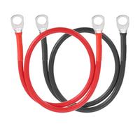 sourcing map 2 PCS 8AWG Gauge Battery Cable Wire 2FT Length 3/8" Diameter Positive and Negative Copper Alternator Connector with US standard O-ring for Car RV Golf Cart Marine, Red Black