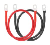 sourcing map 2 PCS 8AWG Gauge Battery Cable Wire 2FT Length 5/16" Diameter Positive and Negative Copper Alternator Connector with US standard O-ring for Car RV Golf Cart Marine, Red Black