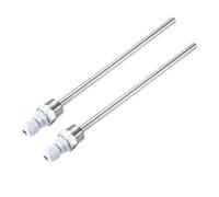sourcing map 2 Pcs 8mm Dia G1/2 Thermowell Weldless Stainless Steel 304 with Cable Gland 200mm Length for Beer Fermenter, White