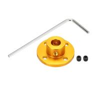 sourcing map 2 Pcs 8mm Flange Coupling Connector Rigid Guide Model Coupler Accessory Shaft Axis Fittings with Mini Hex Wrench and Fastening Screw for DIY RC Model Motors,Gold