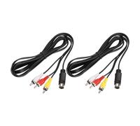 sourcing map 2 Pcs 9Pin Male to 3RCA Jack Cable, 1.5M(5 Ft) Copper Core 2.5mm PVC Audio AUX Cable for High Fidelity Sound Transmission to TV/Amplifier/Speaker/Mobile