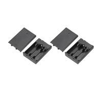 sourcing map 2 Pcs AA Battery Holder, 3 Slots 1.5V Portable USB Battery Pack Storage Box with Switch and Sliding Cover for LED Lights Indoor Outdoor Use, Black