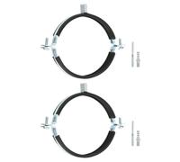 sourcing map 2 Pcs Adjustable Pipe Bracket Clamp, 5"(127mm) Wall Ceiling Mount Split Ring Pipe Hanger Galvanized Iron Pipe Strap Support with Screw & Expansion Tube for Pipe Tube