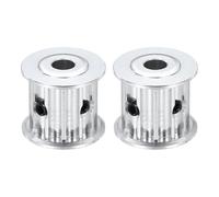 sourcing map 2 Pcs Aluminium Timing Pulley, 12 Teeth 6mm Bore Synchronous Wheel Timing Belt Pulley 5mm Pitch 16mm Slot Width for Belt, CNC Machine, 3D Printer