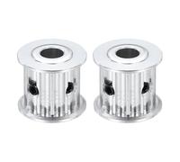 sourcing map 2 Pcs Aluminium Timing Pulley, 12 Teeth 8mm Bore Synchronous Wheel Timing Belt Pulley 5mm Pitch 16mm Slot Width for Belt, CNC Machine, 3D Printer