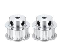 sourcing map 2 Pcs Aluminium Timing Pulley, XL 15 Teeth 5mm Bore Synchronous Wheel Timing Belt Pulley 5.08mm Pitch 11mm Slot Width for Belt, CNC Machine, 3D Printer
