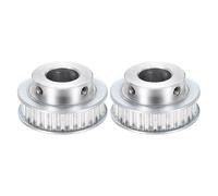 sourcing map 2 Pcs Aluminium Timing Pulley, XL 30 Teeth 20mm Bore Synchronous Wheel Timing Belt Pulley 5.08mm Pitch 11mm Slot Width for Belt, CNC Machine, 3D Printer