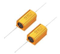sourcing map 2 Pcs Aluminum Case Resistor 5W 90 Ohm Wirewound for LED Replacement Converter