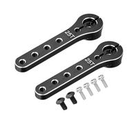 sourcing map 2 Pcs Aluminum Servo Horn 25T Extension Steering Arm 56mm Length Black Suitable for DIY RC Car/Boat/AirplanesBoat Model Accessories with M2 & M3 Screws