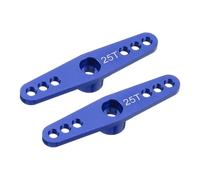 sourcing map 2 Pcs Aluminum Servo Horn 25T Servo Horn Steering Double Arms 47mm Length Dark Blue Suitable for DIY RC Car/Boat/Airplanes Boat Model Accessories
