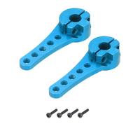 sourcing map 2 Pcs Aluminum Servo Horn Long 25T Steering Arm 46mm Length Sky Blue Suitable for DIY RC Car/Boat/AirplanesBoat Model Accessories with M2.5 Screws