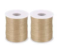 sourcing map 2 Pcs Apricot Raffia Yarn, 120m Natural Paper Rope String 6mm Wide Raffia Ribbon for Gift Wrapping Crocheting Knitting DIY Crafts