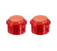 sourcing map 2 Pcs Arcade LED Lights Push Button (30mm) - 5A 12/24V LED Illuminated Game Push Button for Arcade Machine/Fighting Stick/Video Gaming Controller, Red