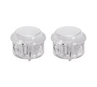 sourcing map 2 Pcs Arcade LED Lights Push Button (30mm) - 5A 12/24V LED Illuminated Game Push Button for Arcade Machine/Fighting Stick/Video Gaming Controller, White