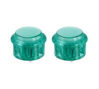 sourcing map 2 Pcs Arcade LED Lights Push Button (30mm) - 5A 12/24V LED Illuminated Game Push Button for Arcade Machine/Fighting Stick/Video Gaming Controller, Green